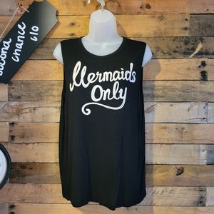 SALE-Color Bear women's Mermaids Only muscle tee size medium